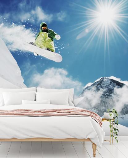 Snowboarder doing Tricks Wallpaper