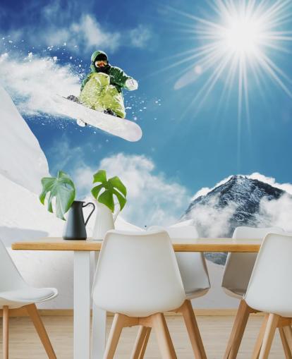 Snowboarder doing Tricks Wallpaper