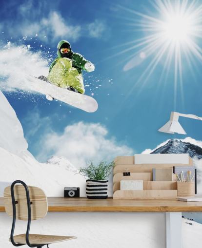 Snowboarder doing Tricks Wallpaper