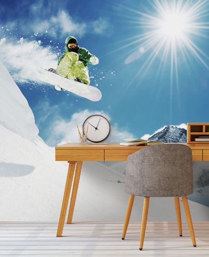 Snowboarder haciendo trucos fondo de pantalla