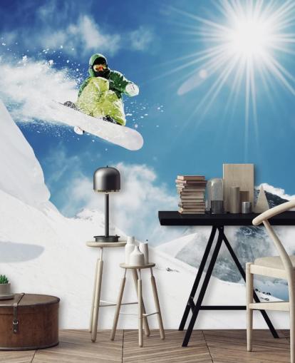Snowboarder doing Tricks Wallpaper