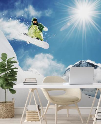 Snowboarder doing Tricks Wallpaper