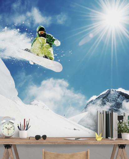 Snowboarder doing Tricks Wallpaper