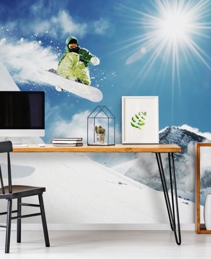 Snowboarder doing Tricks Wallpaper