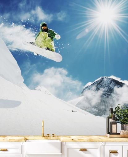 Snowboarder doing Tricks Wallpaper