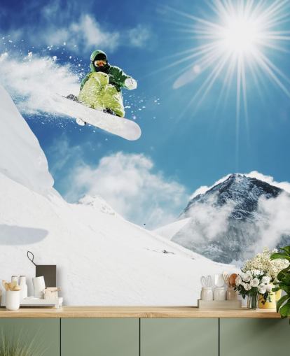 Snowboarder doing Tricks Wallpaper