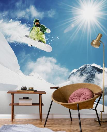 Snowboarder doing Tricks Wallpaper