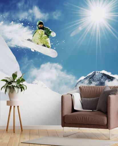 Snowboarder doing Tricks Wallpaper