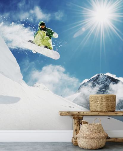 Snowboarder doing Tricks Wallpaper