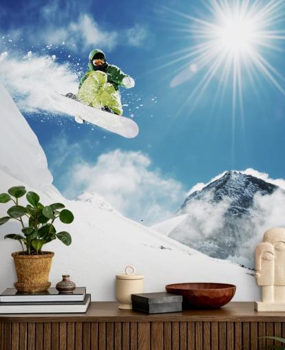 Snowboarder doing Tricks Wallpaper