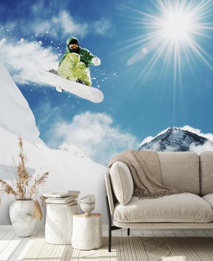 Snowboarder haciendo trucos fondo de pantalla