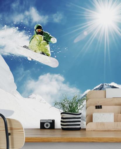 Snowboarder macht Tricks Hintergrundbild