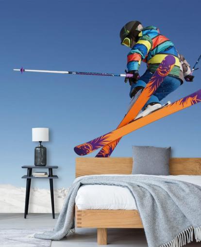 Skier in Air Wallpaper