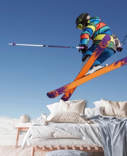 Skier in Air Wallpaper