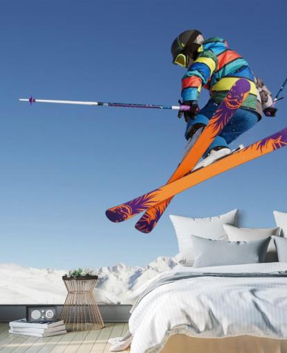 Skier in Air Wallpaper