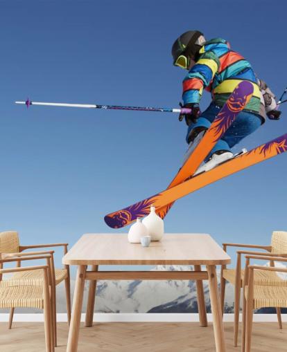 Skier in Air Wallpaper