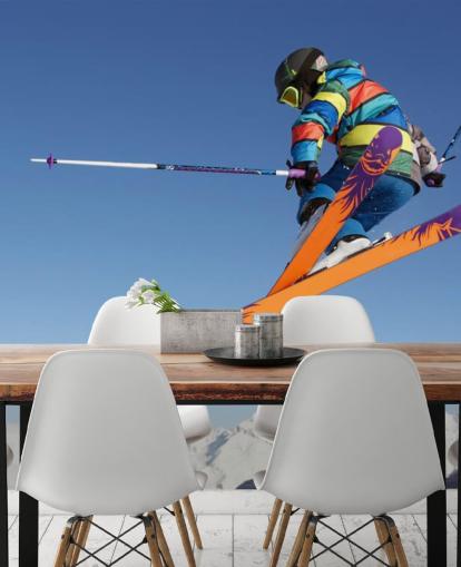 Skier in Air Wallpaper