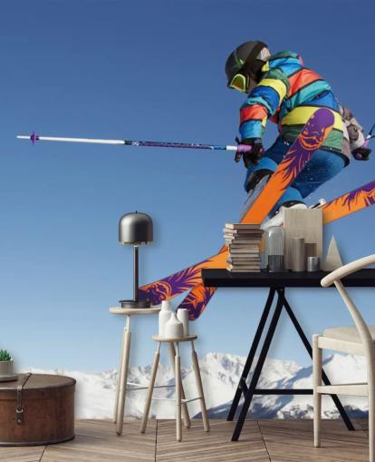 Skier in Air Wallpaper