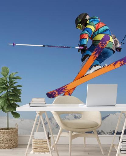 Skier in Air Wallpaper
