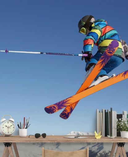 Skier in Air Wallpaper