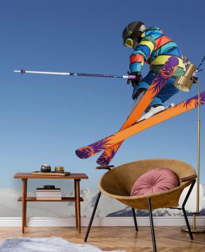 Skier in Air Wallpaper Skier in Air Wallpaper
