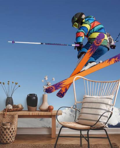 Skier in Air Wallpaper