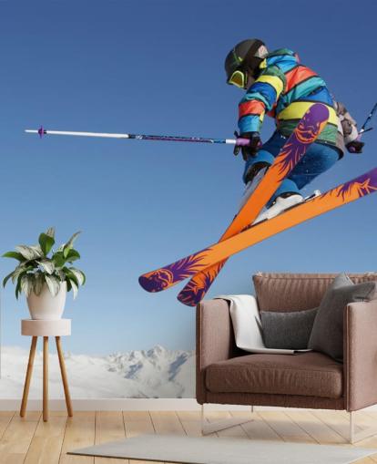 Skier in Air Wallpaper Skier in Air Wallpaper