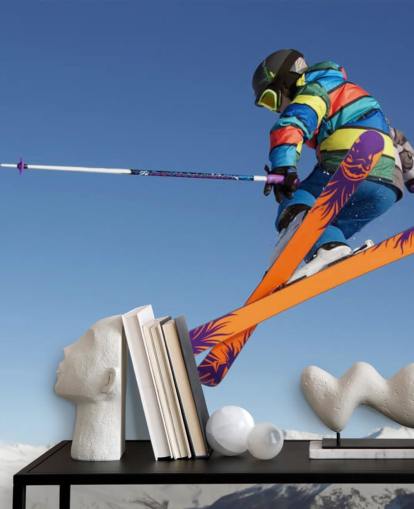 Skier in Air Wallpaper
