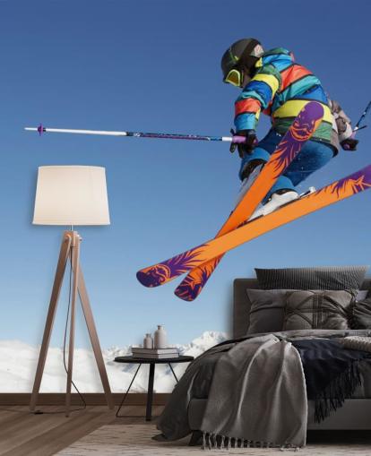 Papier Peint Skieur dans l'air Papier Peint Skieur dans l'air