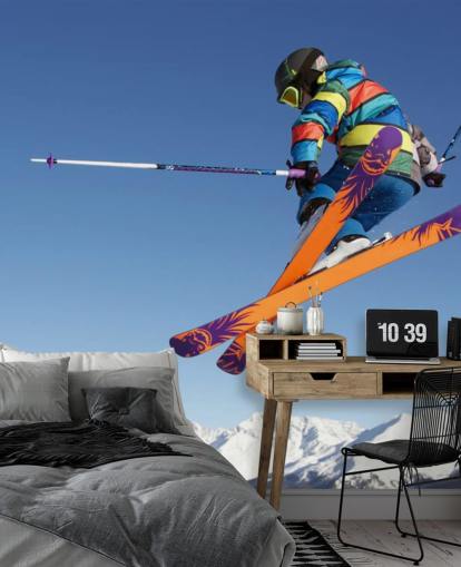 Skier in Air Wallpaper