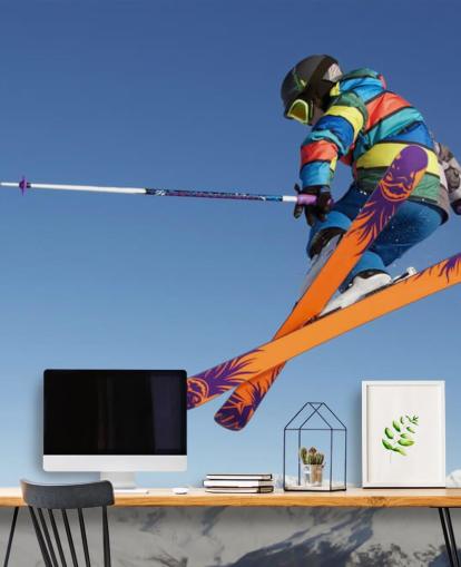 Skier in Air Wallpaper Skier in Air Wallpaper