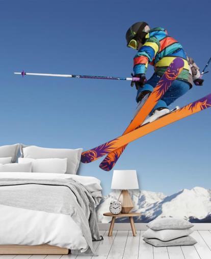Skier in Air Wallpaper