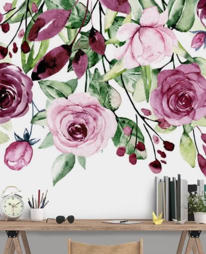 purple flower and leaves hanging wallpaper purple flower and leaves hanging wallpaper