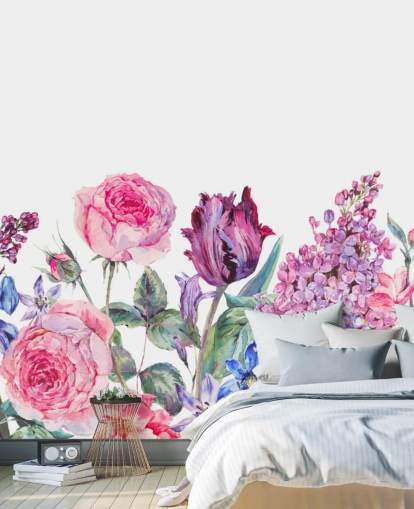 Purple and Pink Pretty Flowers Wallpaper Purple and Pink Pretty Flowers Wallpaper