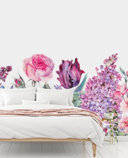 Lila och rosa vackra blommor Bakgrund Lila och rosa vackra blommor Bakgrund