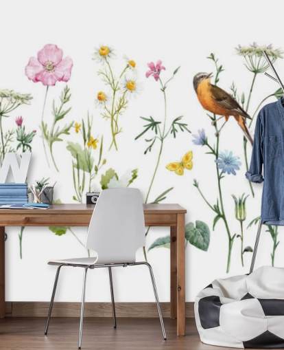 Fondo de pantalla de flores ilustradas