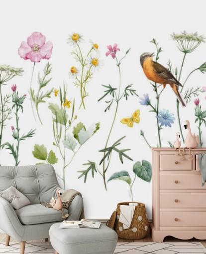 Fondo de pantalla de flores ilustradas