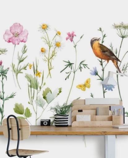 Fondo de pantalla de flores ilustradas