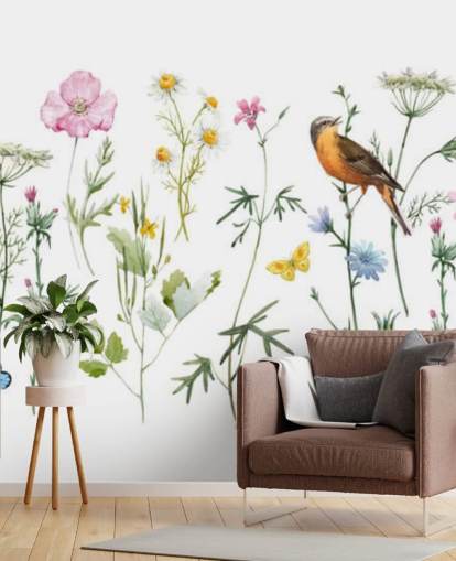 Fondo de pantalla de flores ilustradas