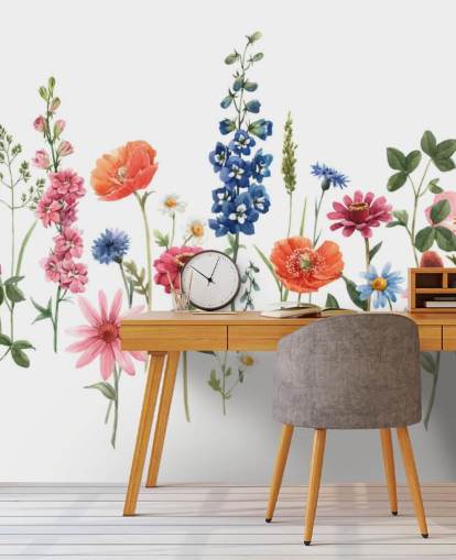 colourful meadow flowers wallpaper