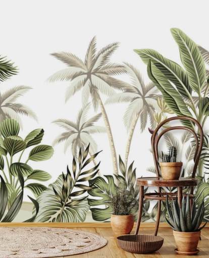 papier peint jungle tropicale