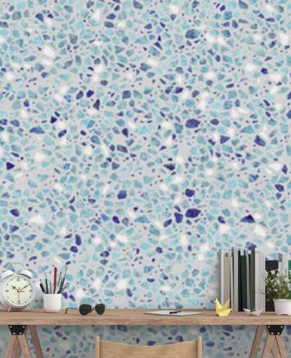 blue terrazzo wallpaper blue terrazzo wallpaper
