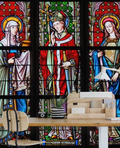 Colourful Saints Stained Glass Window Wallpaper Colourful Saints Stained Glass Window Wallpaper