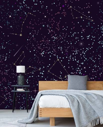 Flying Meteors and Stars Wallpaper