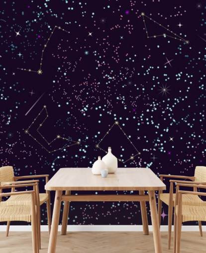 Flying Meteors and Stars Wallpaper