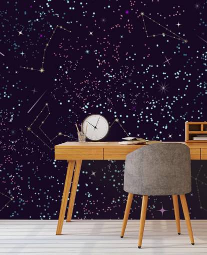 Flying Meteors and Stars Wallpaper