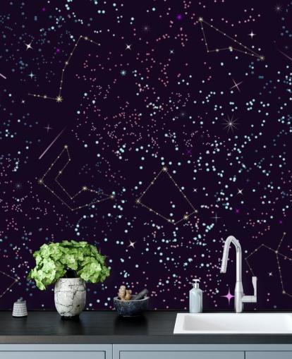 Fond d'écran Flying Meteors et étoiles