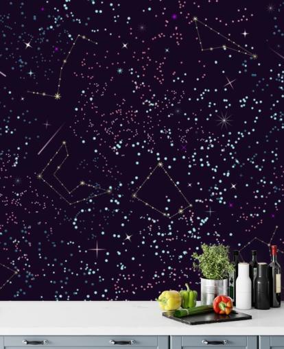 Papel de Parede de Meteoros e Estrelas Voadoras