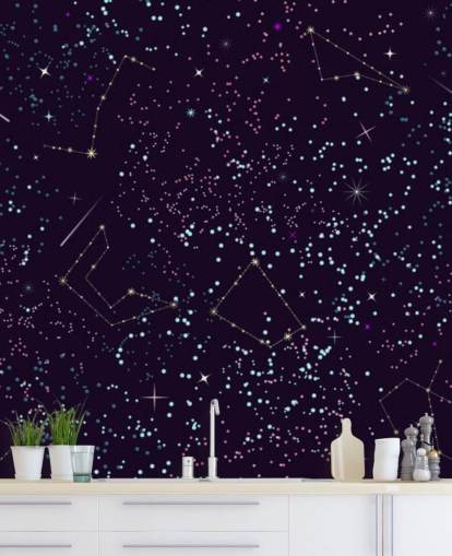 Papel de Parede de Meteoros e Estrelas Voadoras Papel de Parede de Meteoros e Estrelas Voadoras