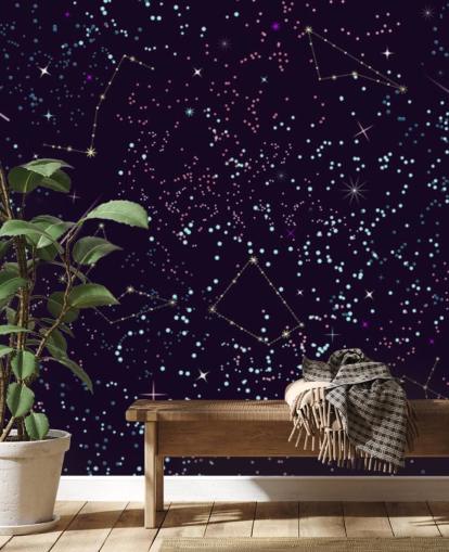 Flying Meteorer og Stars Bakgrunn